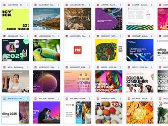 Screengrab of trends reports file collated by Amy Daroukakis, Iolanda Carvalho, Ci En L. and Gonzalo Gregori